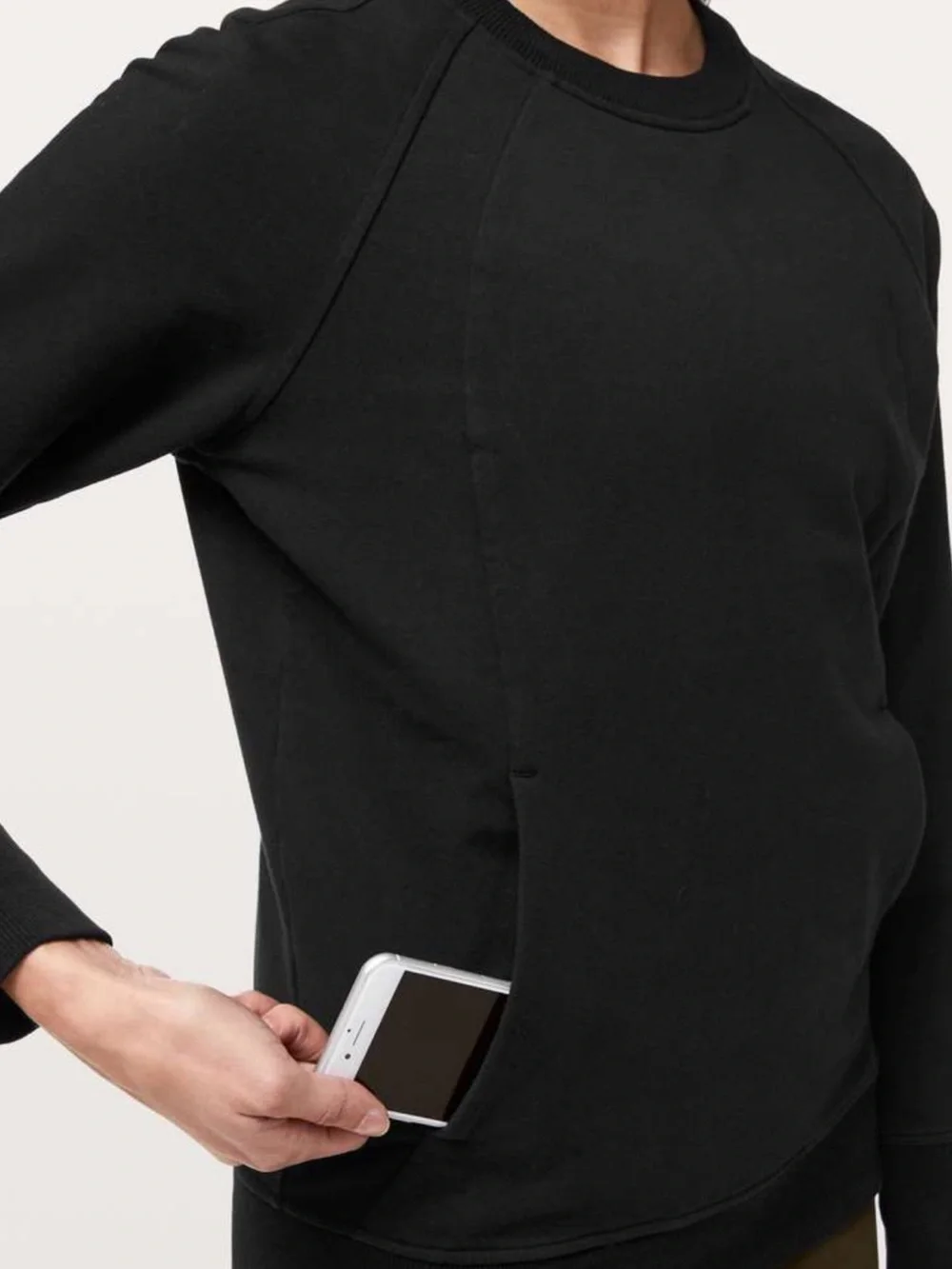 Lululemon Scuba Crew Stretch French Terry in Black - Picture 6 of 11